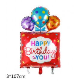Globo de regalo con globos (Happy birthday)