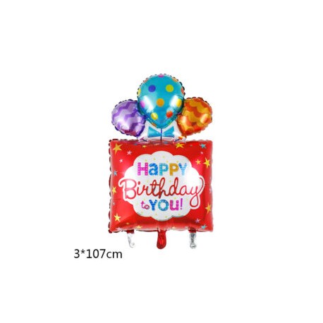 Globo de regalo con globos (Happy birthday)