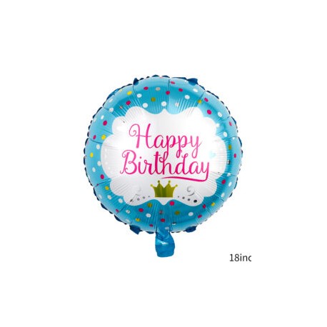 Globo de cumpleaños azul (Happy birthday)