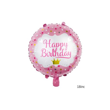 Globo de cumpleaños rosa (Happy birthday)